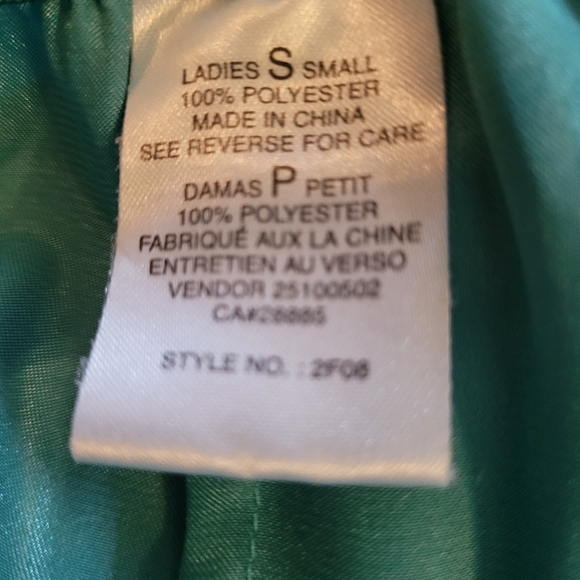 Satiny PJ Pants, Teal Green, great condition. - Picture 3 of 5